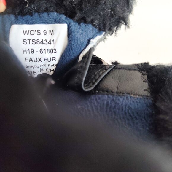 Sperry Winter Boots Olive Green Leather Rubber Size 9 Insulated Maritime Fur - Picture 9 of 9